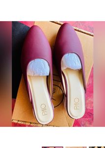 PAIO Amelia Maroon Mule Heels