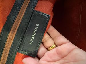 beanpole Black Leather Tote Bag