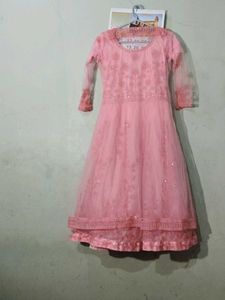 Elegant Pink Embellished Gown