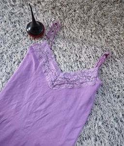Purple Lace Trim Camisole