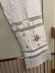 Pastel Green Embroidered Cotton Kurta with pant an