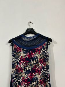 Elegant Blue Floral Gown