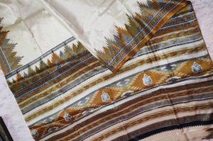 Elegant Cream Saree with Brown Border