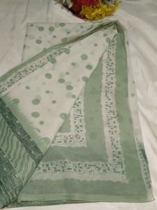 White Saree with blouse