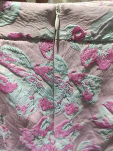 Floral Korean Pink Ruffle Skirt