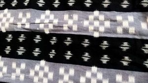 Black &amp; White Striped Kurta