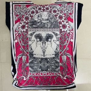 Unique Graphic Print Tunic Top