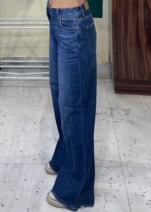 Wide Leg Blue Denim Jeans