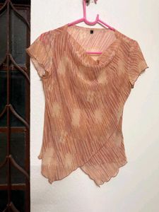 y2k cowl neck asymmetrical draped Top 🍑