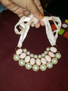 Elegant Pearl and Stone Necklace