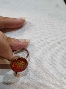 Red Resin Flower Ring