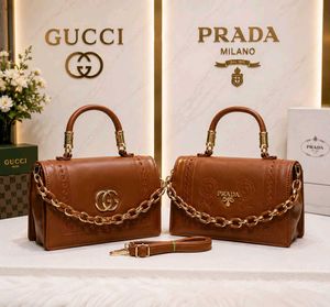 Handbag with Gold Accents