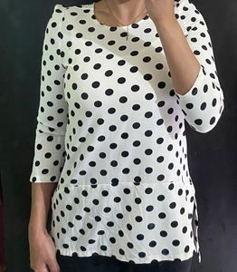 Cream Polka Dot Tunic