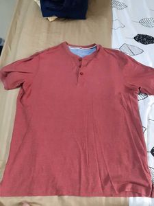 Men's Red Henley T-Shirt
