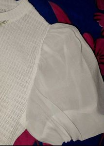 Chic Puff Sleeve Textured Top