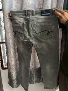 Men's Grey Blue Jeans