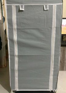 Grey Fabric Wardrobe with vast iron base