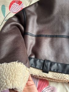 SAVANA Stylish Belted Faux Leather Coat