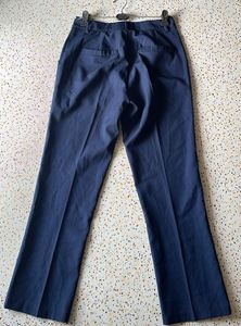 Navy Blue Straight Leg Trousers