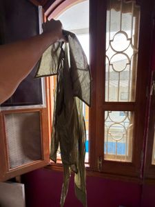 Stylish Olive Green Collared Shirt