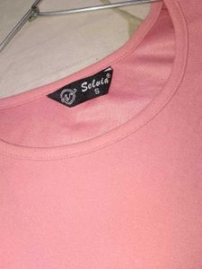 Pink Puff Sleeve Cutout Dress