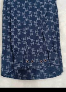 Men's Stylish Printed Navy Blue Shirt