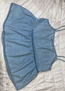 Denim Babydoll Style Top