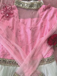 Elegant Pink &amp; White gown