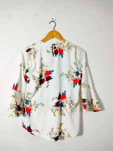 White Printed Top (Women's)