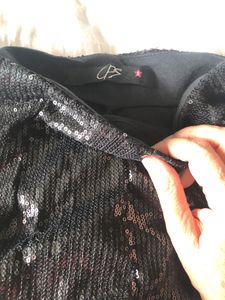 Imported Black Beaded Embroidery Shorts.