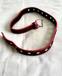 Red & Black Embroidered Belt ❣️