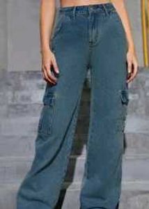 Stylish Blue Cargo Jeans