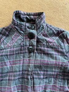 Cozy Plaid Button-Up Jacket