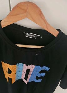 Roadster Women Black Pure Cotton Tshirt