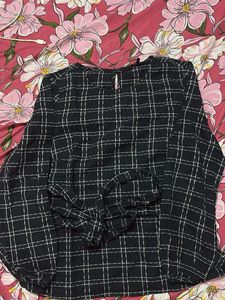Black Checkered Top