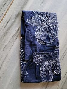 Stylish Blue Kurta with White Floral Print
