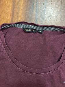 Horizon Burgundy Pocket T-Shirt