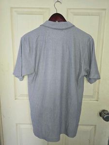 Men's Grey Zip Polo Shirt
