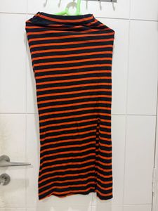 Orange &amp; Black Striped skirt