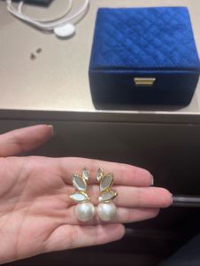 Elegant Pearl &amp; Crystal Drop Earrings