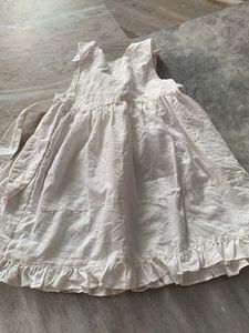 Cute White Elephant Print Baby Dress