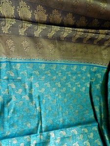 Exquisite Teal Silk Saree