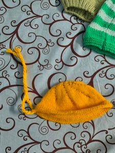 Handmade Baby Beanies Set