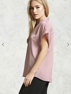 Elegant Pink V-Neck Top