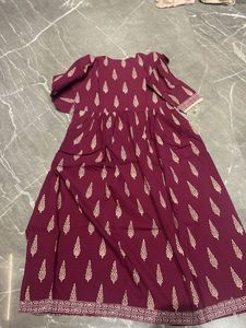 Elegant Maroon Printed Kurta