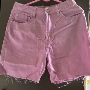 Pastel Pink  Denim Shorts
