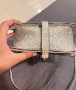 H&amp;M Silver Glitter Mini Handbag