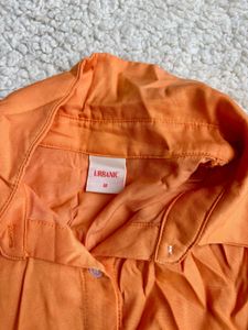 Vibrant Orange Button-Up Shirt