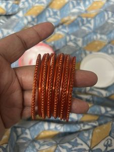 Beautiful Orange Bangles Set