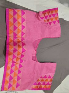 Elegant Pink Saree with Embellished Border